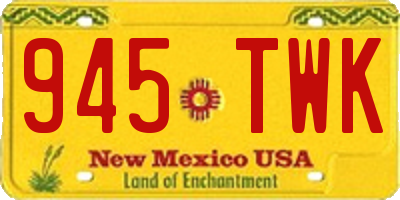 NM license plate 945TWK