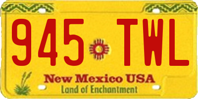 NM license plate 945TWL