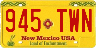 NM license plate 945TWN