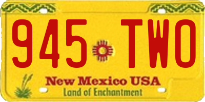 NM license plate 945TWO