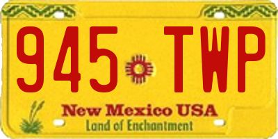 NM license plate 945TWP