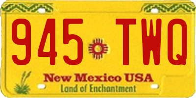 NM license plate 945TWQ