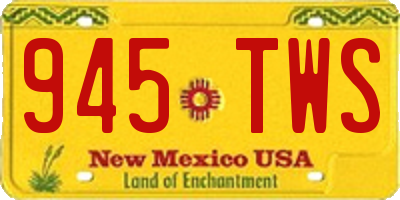 NM license plate 945TWS