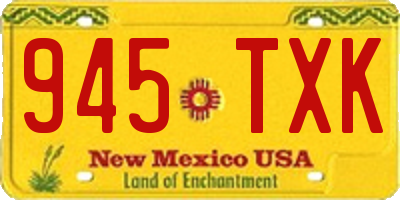 NM license plate 945TXK