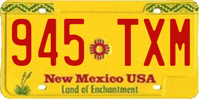 NM license plate 945TXM