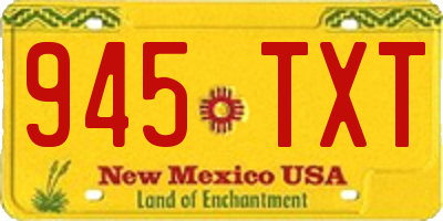 NM license plate 945TXT