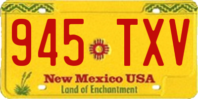 NM license plate 945TXV
