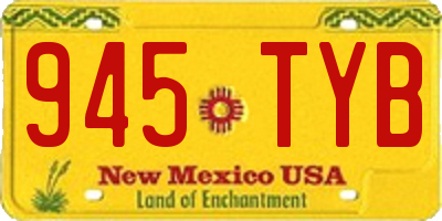 NM license plate 945TYB