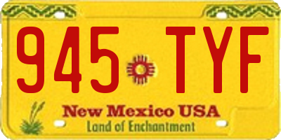 NM license plate 945TYF