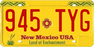 NM license plate 945TYG