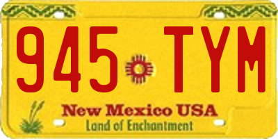 NM license plate 945TYM