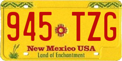 NM license plate 945TZG