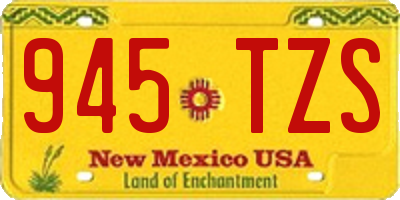 NM license plate 945TZS