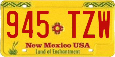 NM license plate 945TZW