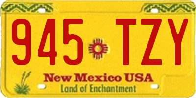 NM license plate 945TZY