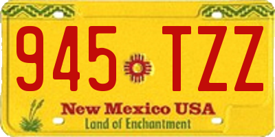 NM license plate 945TZZ