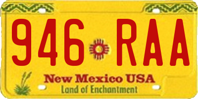 NM license plate 946RAA