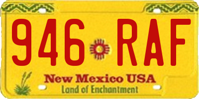 NM license plate 946RAF