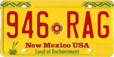 NM license plate 946RAG