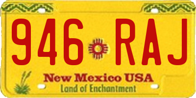 NM license plate 946RAJ