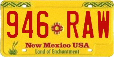 NM license plate 946RAW