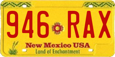 NM license plate 946RAX