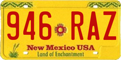 NM license plate 946RAZ