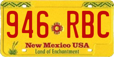 NM license plate 946RBC