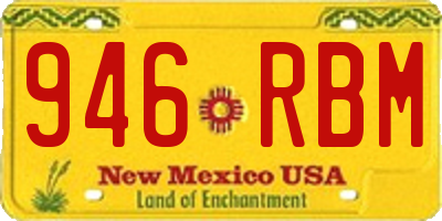 NM license plate 946RBM