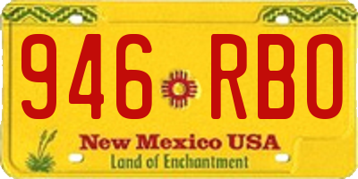 NM license plate 946RBO