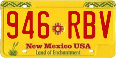 NM license plate 946RBV