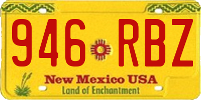 NM license plate 946RBZ