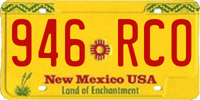 NM license plate 946RCO