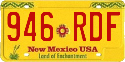 NM license plate 946RDF