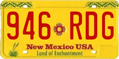 NM license plate 946RDG