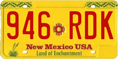 NM license plate 946RDK