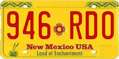 NM license plate 946RDO