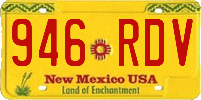 NM license plate 946RDV