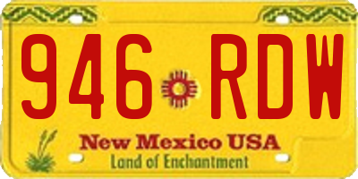 NM license plate 946RDW