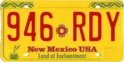 NM license plate 946RDY