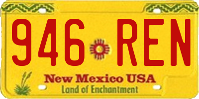 NM license plate 946REN