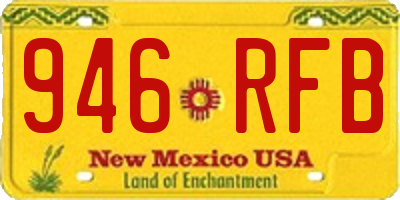 NM license plate 946RFB