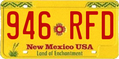 NM license plate 946RFD