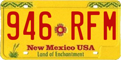 NM license plate 946RFM