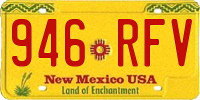 NM license plate 946RFV