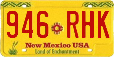 NM license plate 946RHK