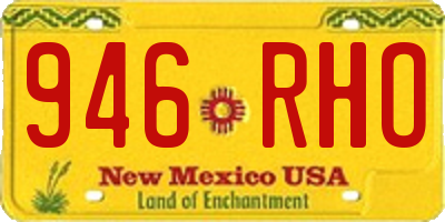 NM license plate 946RHO