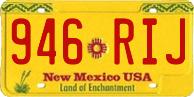 NM license plate 946RIJ