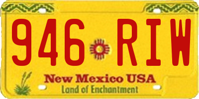 NM license plate 946RIW