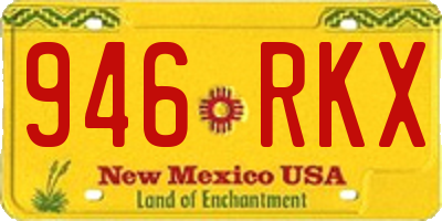 NM license plate 946RKX